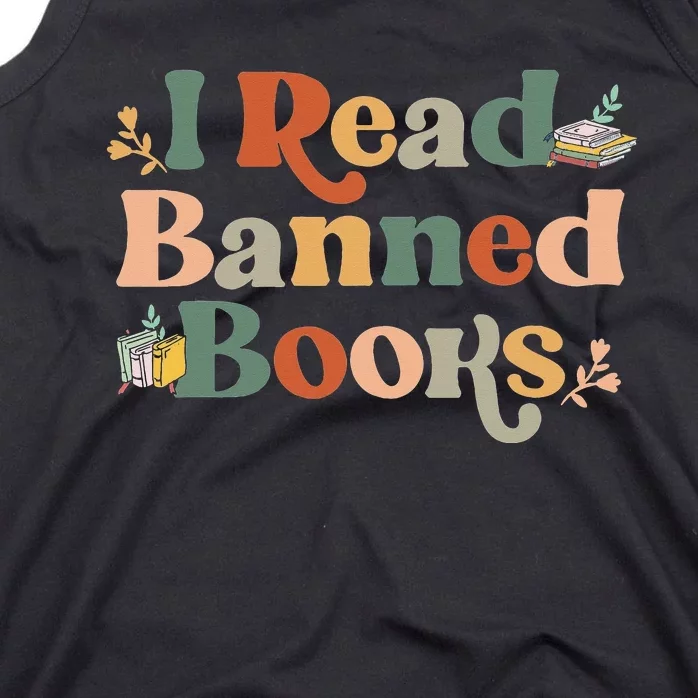 I Read Banned Books Week Librarian Freadom Reader Nerd Men Tank Top