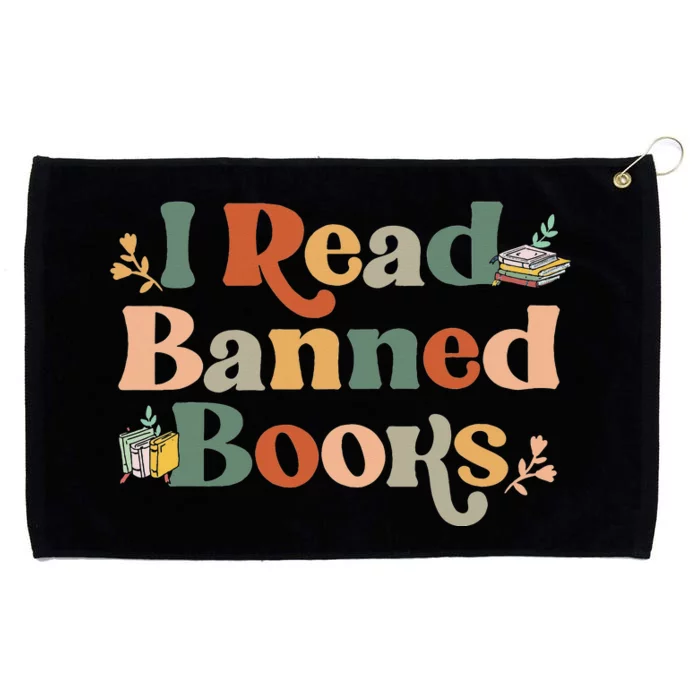 I Read Banned Books Week Librarian Freadom Reader Nerd Men Grommeted Golf Towel