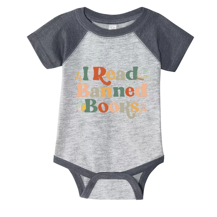 I Read Banned Books Week Librarian Freadom Reader Nerd Men Infant Baby Jersey Bodysuit