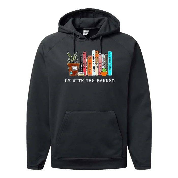 I Read Banned Books Lovers Performance Fleece Hoodie