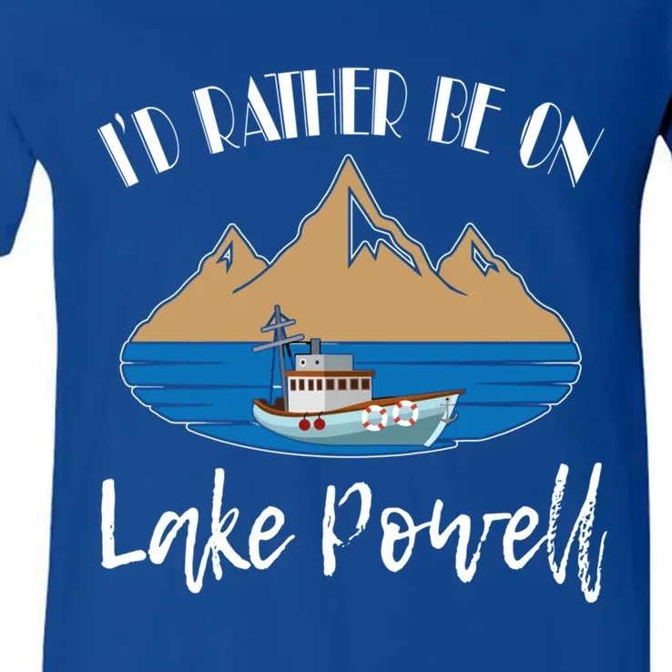 I'd Rather Be On Lake Powell Family Vacation Cute Gift V-Neck T-Shirt