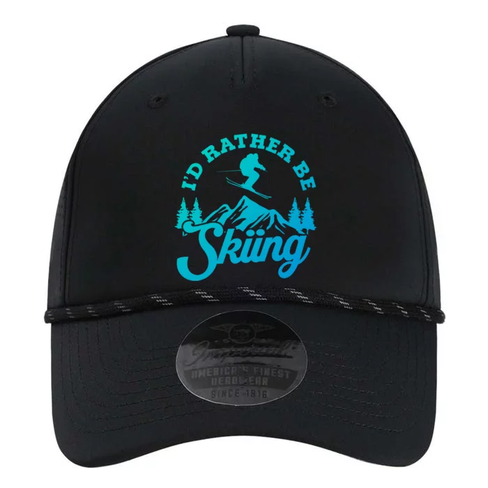 Id Rather Be Skiing Ski Skier Mountain Gift Performance The Dyno Cap