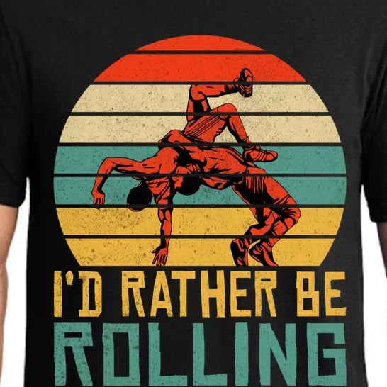 Id Rather Be Rolling Funny Mixed Martial Arts Gift Pajama Set