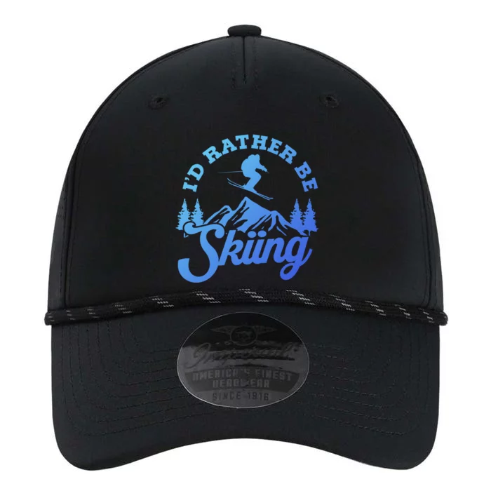 Id Rather Be Skiing Ski Skier Mountain Gift Performance The Dyno Cap