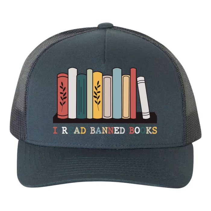 I Read Banned Books Week Librarian Reader Nerd Yupoong Adult 5-Panel Trucker Hat