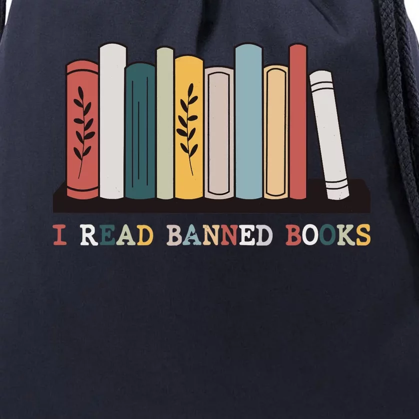 I Read Banned Books Week Librarian Reader Nerd Drawstring Bag