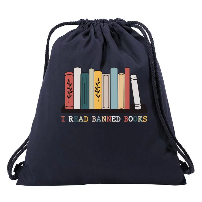 I Read Banned Books Week Librarian Reader Nerd Drawstring Bag