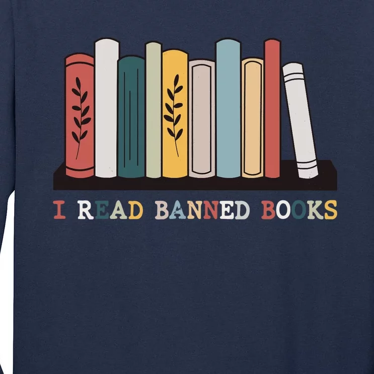 I Read Banned Books Week Librarian Reader Nerd Tall Long Sleeve T-Shirt