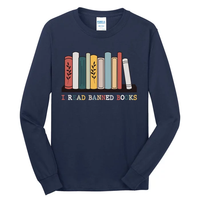 I Read Banned Books Week Librarian Reader Nerd Tall Long Sleeve T-Shirt