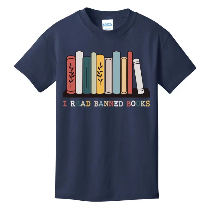 I Read Banned Books Week Librarian Reader Nerd Kids T-Shirt