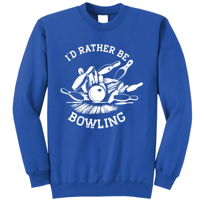 ID Rather Be Bowling Vintage 1950s Style For Bowling Cute Gift Sweatshirt