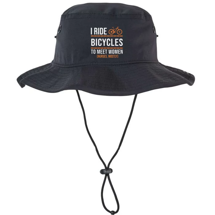 I Ride Bicycles To Meet Women Bicycle Gift Cycling Legacy Cool Fit Booney Bucket Hat