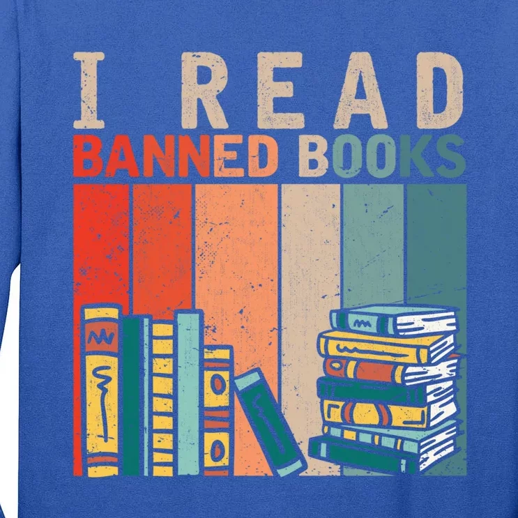 I Read Banned Books Reader Bookworm Gift Tall Long Sleeve T-Shirt