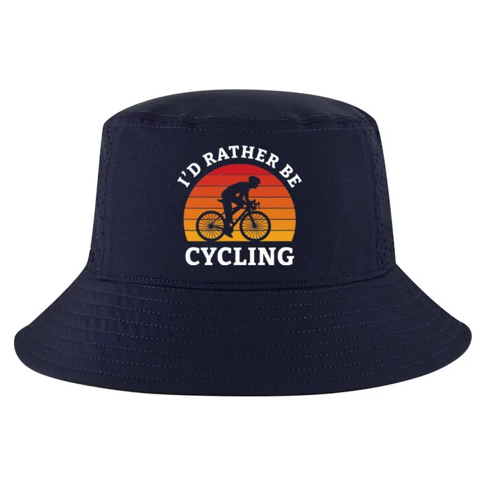 Id Rather Be Cycling Cycologist Biking Racing Bicycle MTB Cool Comfort Performance Bucket Hat