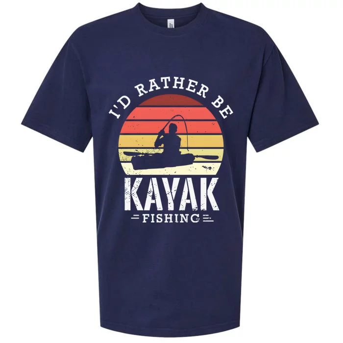 ID Rather Be Kayak Fishing Funny Fishing Gear Gift Sueded Cloud Jersey T-Shirt