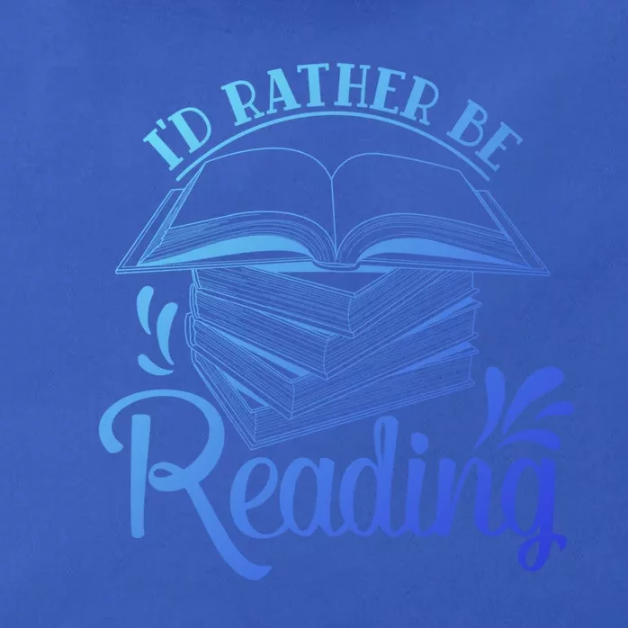 Id Rather Be Reading Book Lover Pile Of Books Gift Zip Tote Bag