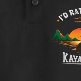 ID Rather Be Kayaking Mountain Water Outdoor Fan Cool Gift Meaningful Gift Dry Zone Grid Performance Polo