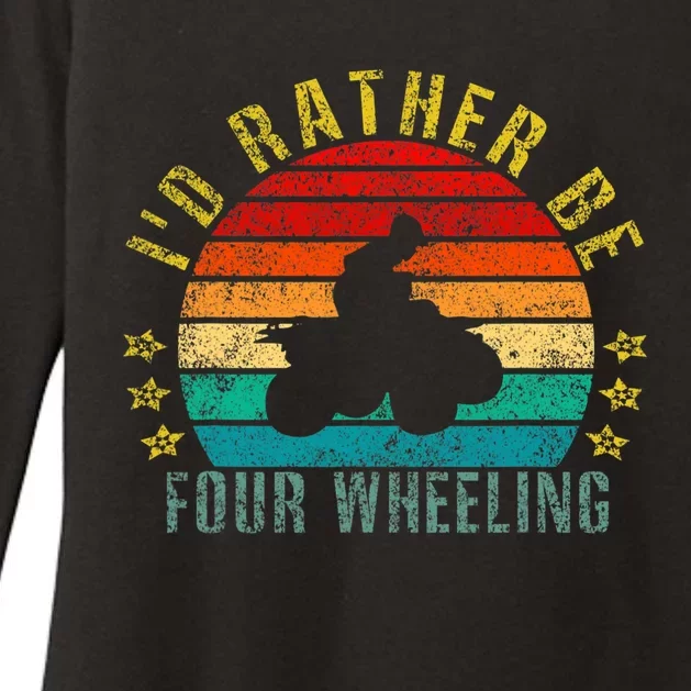 Id Rather Be Four Wheeling Funny Retro Womens CVC Long Sleeve Shirt