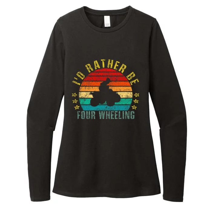 Id Rather Be Four Wheeling Funny Retro Womens CVC Long Sleeve Shirt