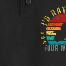 Id Rather Be Four Wheeling Funny Retro Dry Zone Grid Performance Polo