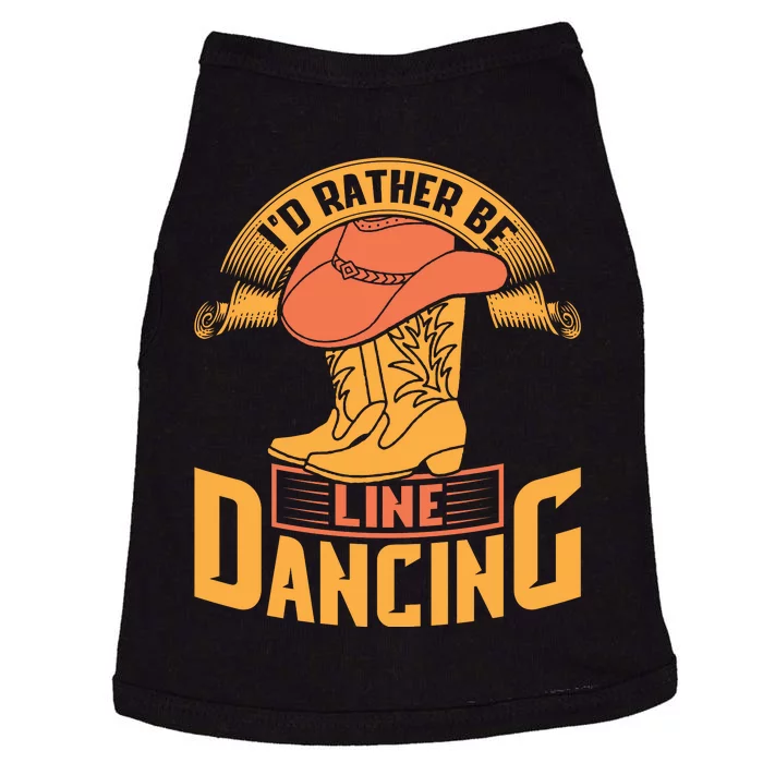 I'd Rather Be Line Dancing Western Doggie Tank