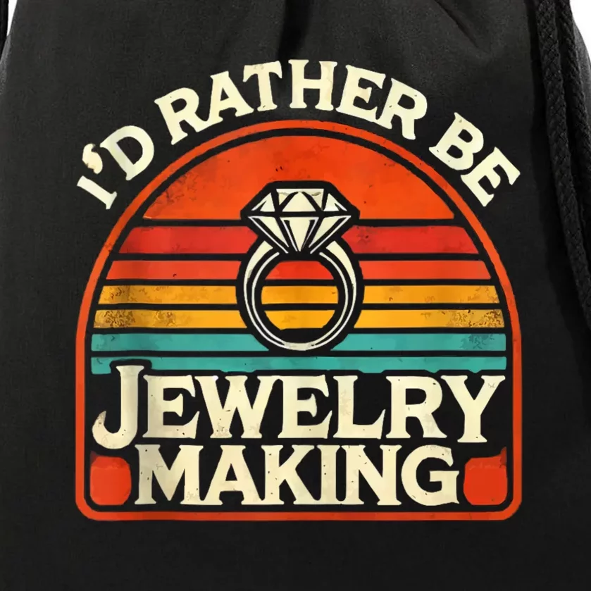 Id Rather Be Jewelry Making Drawstring Bag