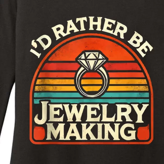 Id Rather Be Jewelry Making Womens CVC Long Sleeve Shirt