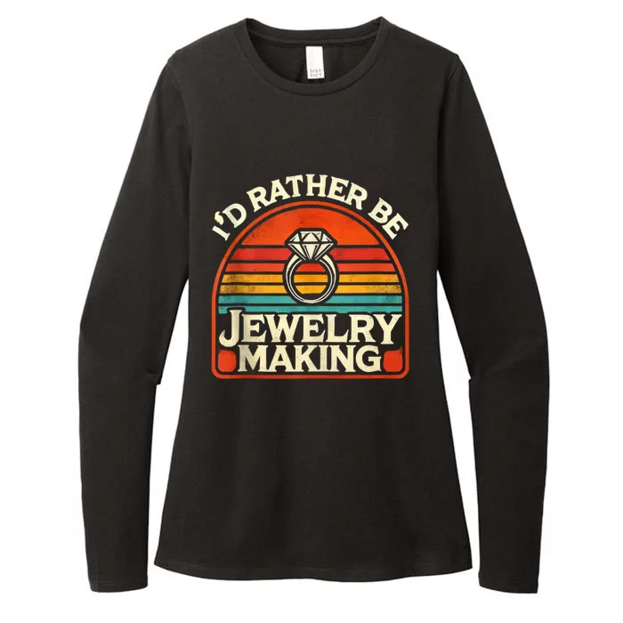 Id Rather Be Jewelry Making Womens CVC Long Sleeve Shirt