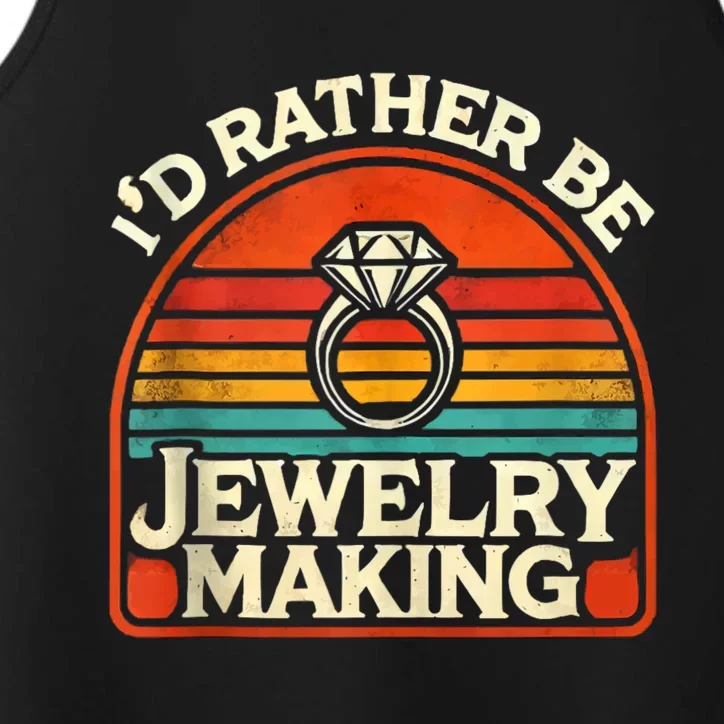 Id Rather Be Jewelry Making Performance Tank