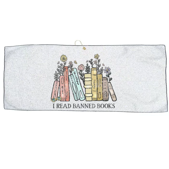 I Read Banned Books Lovers Vintage Funny Book Readers Large Microfiber Waffle Golf Towel