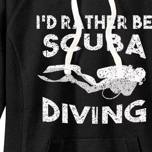 ID Rather Be Scuba Diving Design For Women Scuba Diver Women's Fleece Hoodie