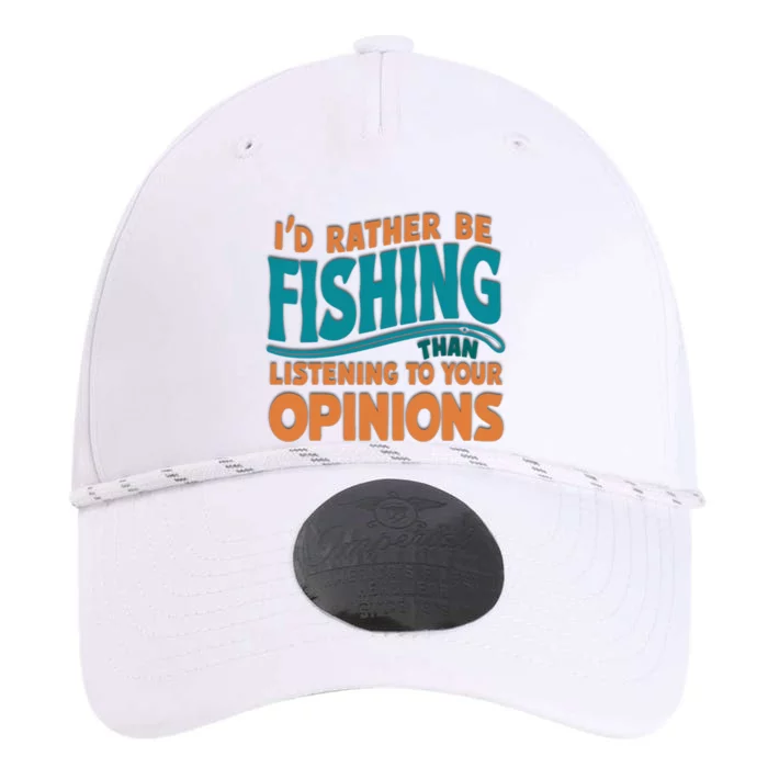 ID Rather Be Fishing Funny Fishing Quote Gift Performance The Dyno Cap