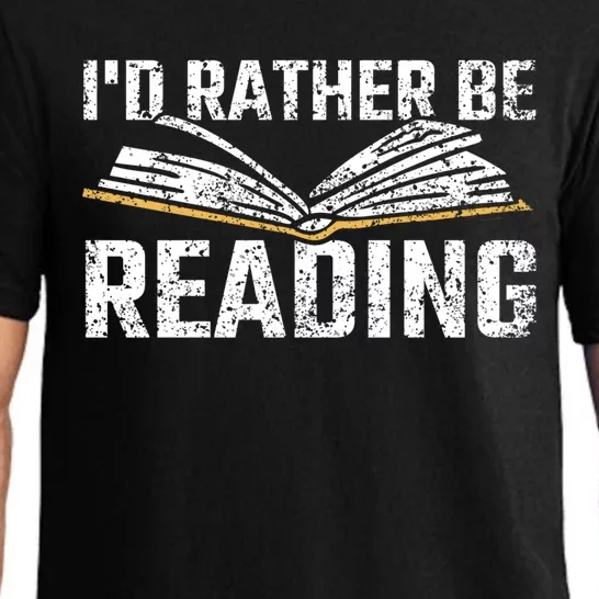 Id Rather Be Reading Book Readers Reader Read Reading Gift Pajama Set