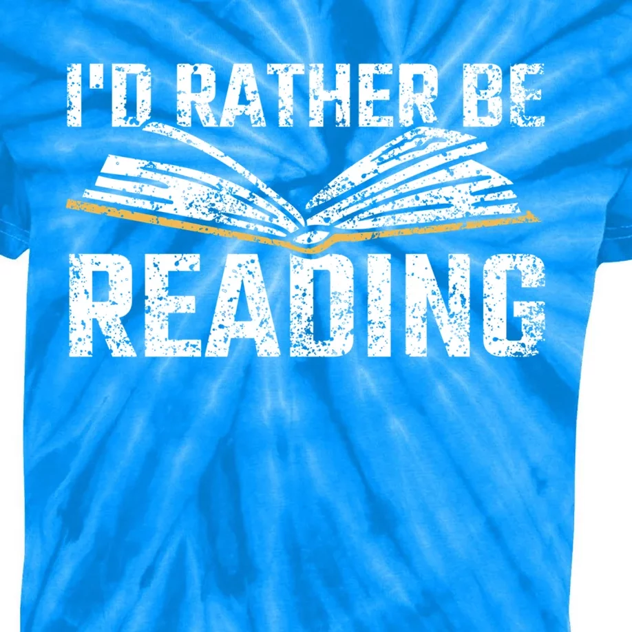 Id Rather Be Reading Book Readers Reader Read Reading Gift Kids Tie-Dye T-Shirt