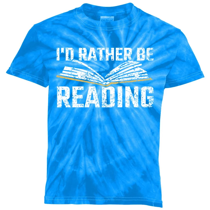 Id Rather Be Reading Book Readers Reader Read Reading Gift Kids Tie-Dye T-Shirt