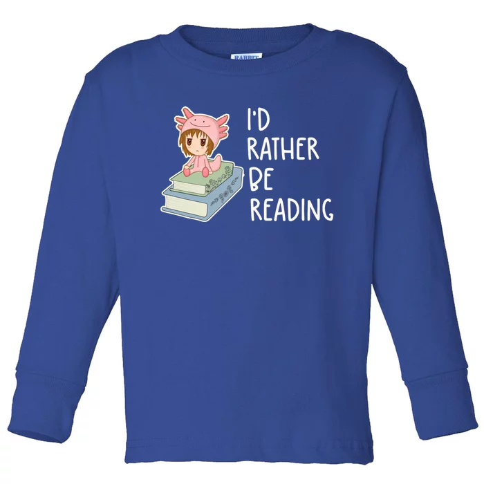 Id Rather Be Reading Bookaholic Book Nerd Booktrovert Book Gift Toddler Long Sleeve Shirt