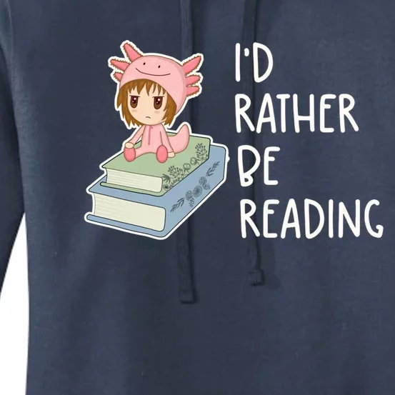 Id Rather Be Reading Bookaholic Book Nerd Booktrovert Book Gift Women's Pullover Hoodie