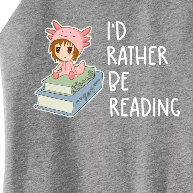 Id Rather Be Reading Bookaholic Book Nerd Booktrovert Book Gift Women’s Perfect Tri Rocker Tank