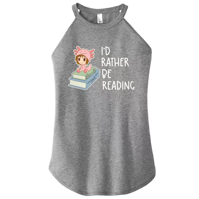 Id Rather Be Reading Bookaholic Book Nerd Booktrovert Book Gift Women’s Perfect Tri Rocker Tank