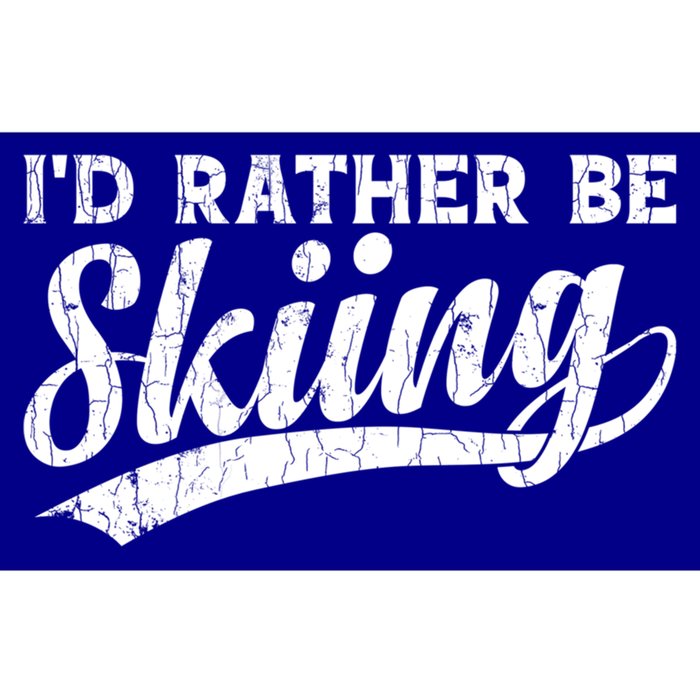 Id Rather Be Skiing Funny Vintage Retro Ski Skier Graphic Meaningful Gift Bumper Sticker