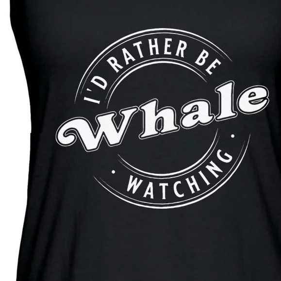 I'D Rather Be Whale Watching, Marine Ladies Essential Flowy Tank