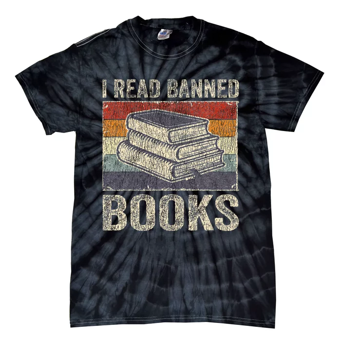 I Read Banned Books Week Librarian Freedom Reader Nerd Tie-Dye T-Shirt