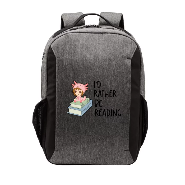 Id Rather Be Reading Bookworm Bookaholic Book Lover Bookish Gift Vector Backpack