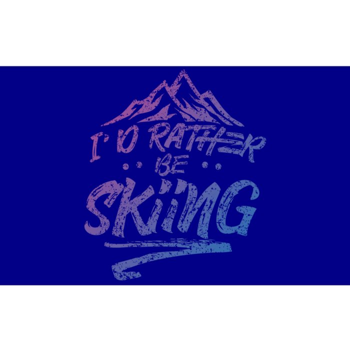 Id Rather Be Skiing Ski Skier Winter Sports Sayings Gift Bumper Sticker