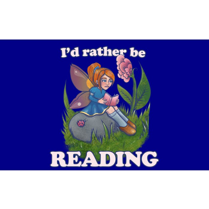 Id Rather Be Reading Cute Library Gift Bumper Sticker