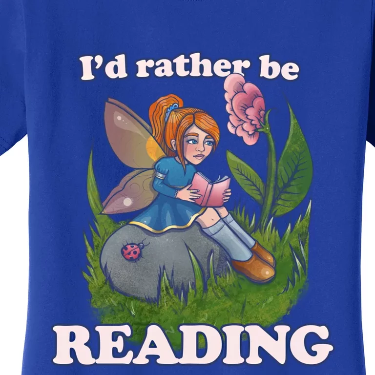 Id Rather Be Reading Cute Library Gift Women's T-Shirt