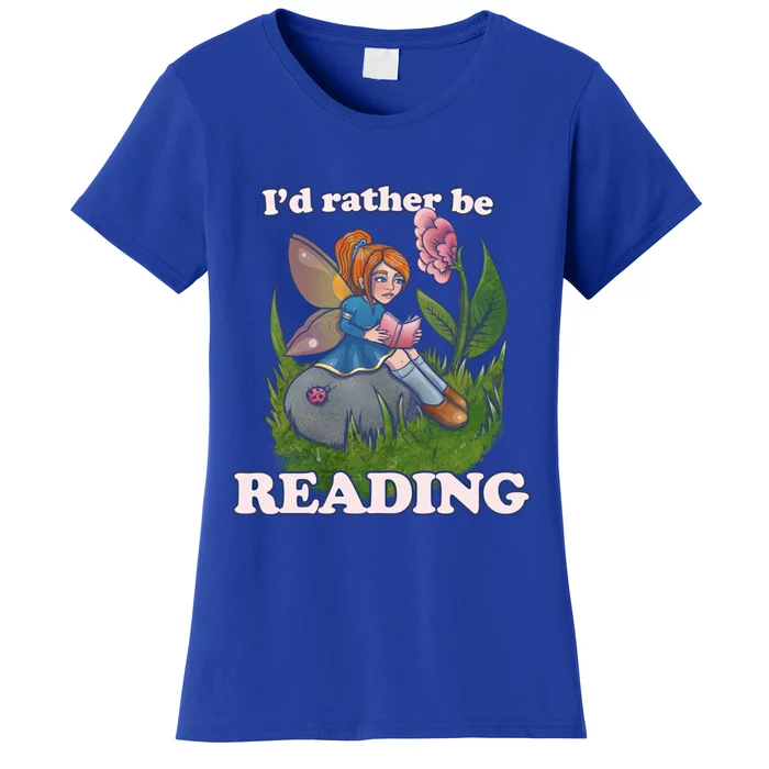 Id Rather Be Reading Cute Library Gift Women's T-Shirt