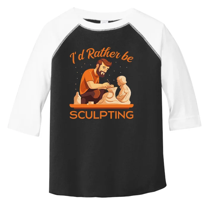 ID Rather Be Sculpting Ceramic Artist Sculptor Pottery Toddler Fine Jersey T-Shirt