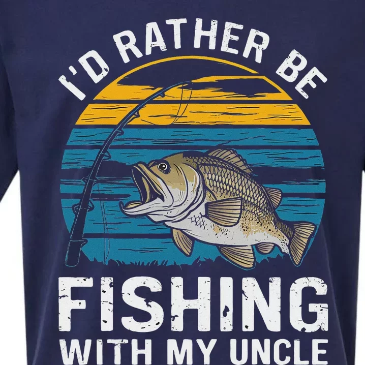 ID Rather Be Fishing With My Uncle Sueded Cloud Jersey T-Shirt