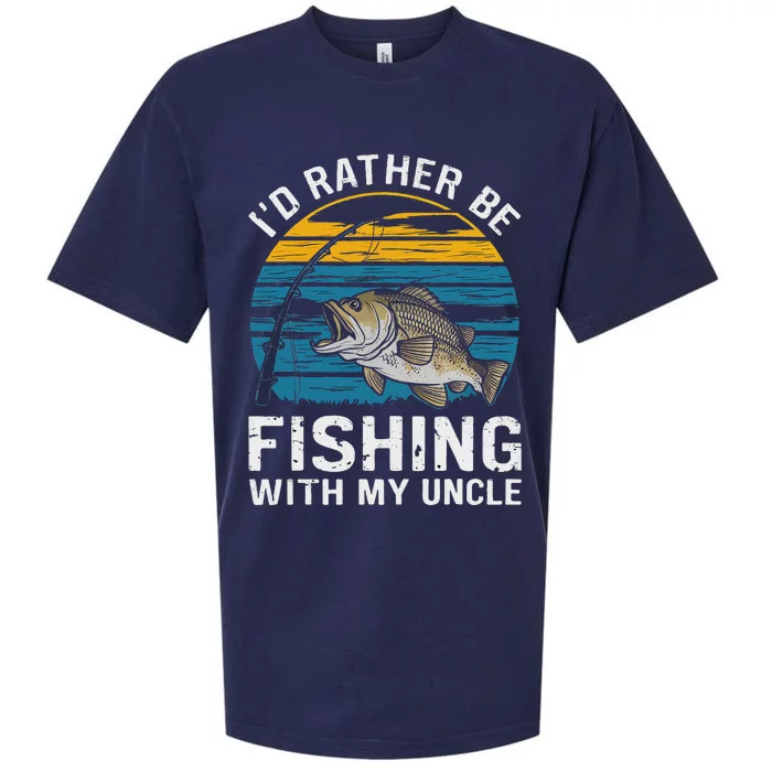 ID Rather Be Fishing With My Uncle Sueded Cloud Jersey T-Shirt